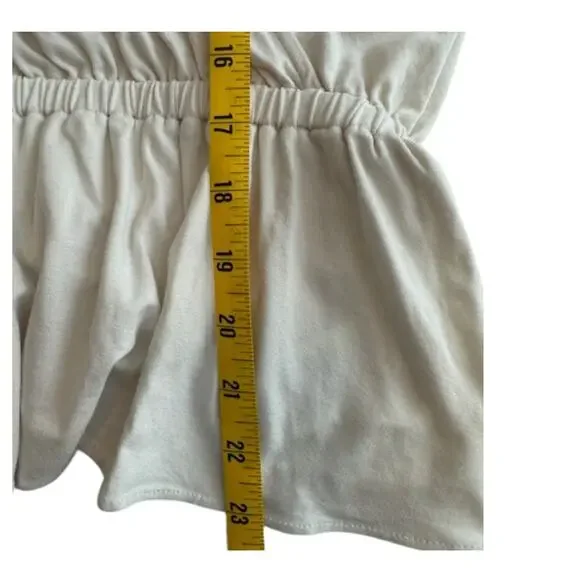 Ralph Lauren Peplum Blouse Three-Quarter Sleeve Wrap Tie Waist Size XL Cream NWT - Picture 6 of 7